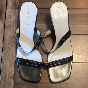 Bandolino Black Heeled Slide Sandals Size 10M